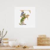 Poster Enfants Dragon Nom sur mesure Monogram F Nurserroo (Cuisine)