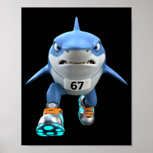 Poster Enfants drôles 67 Mème Tralalero Tralala Coureur I