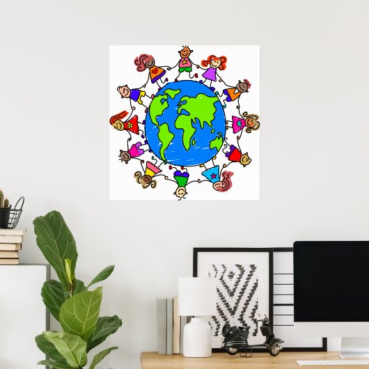 Poster Enfants du monde (Bureau à domicile)