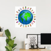 Poster Enfants du monde (Bureau à domicile)