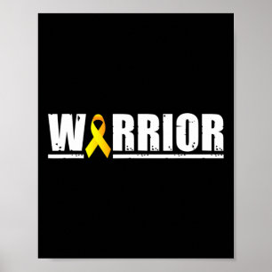 Poster Enfants Enfance Cancer Guerrier pédiatrique Golden
