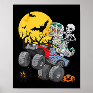 Poster Enfants Enfants Squelette Monstre Camion Lune bonb
