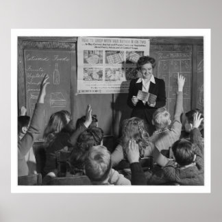 Poster Enfants et 2ÈME GUERRE MONDIALE du livre de ration