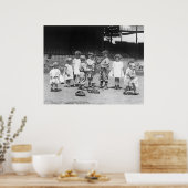 Poster Enfants et baseball, début des années 1900 (Cuisine)