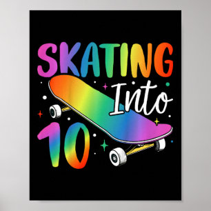 Poster Enfants faisant du skateboard avec 10 Funny Skateb