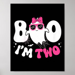 Poster Enfants Fantôme Boo Je suis deux fille de 2e anniv