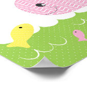 Poster Enfants filles salle de bain art se brosser les de (Coin)