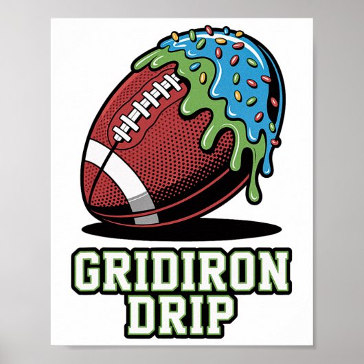 Poster Enfants Footll Graphique Gridiron Crème Glacée Dri (Devant)