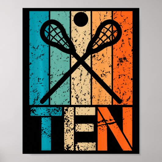 Poster Enfants Funny 10e crosse Anniversaire 10 ans Birt (Devant)