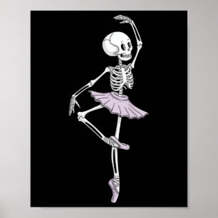 Poster Enfants Funny Skeleton Dancing Ballet Amateurs Éff