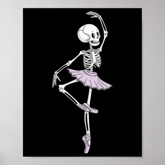 Poster Enfants Funny Skeleton Dancing Ballet Amateurs Éff (Devant)