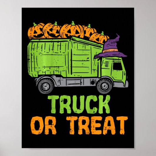 Poster Enfants Garge Camion Citrouilles Toddler (Devant)