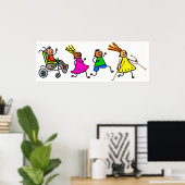 Poster Enfants handicapés (Bureau à domicile)