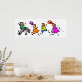 Poster Enfants handicapés (Cuisine)