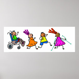 Poster Enfants handicapés