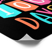 Poster Enfants Hourra Pour 100 Jours 100E Jour De L'École (Coin)