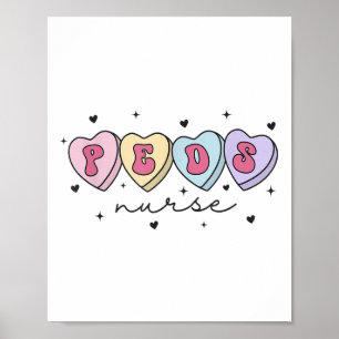 Poster Enfants Infirmière Valentines Coeur de jour Infirm