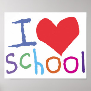 Poster Enfants J'aime l'école