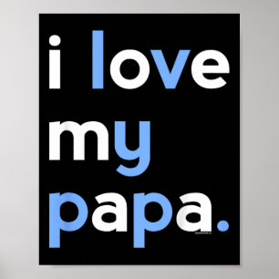 Poster Enfants J'Aime Mon Papa Chemise Pour Les Garçons P