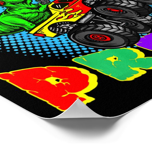 Poster Enfants Je suis prêt à écraser Pré K Dinosaur Mons (Coin)