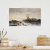 Poster Enfants jouant dans un paysage hivernal (Cuisine)