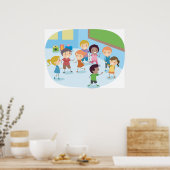 Poster Enfants Jouant En Classe (Cuisine)