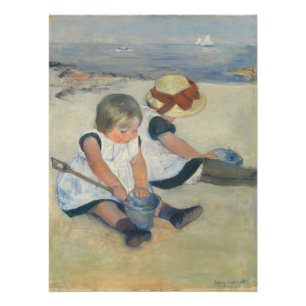 Poster Enfants jouant sur la plage, 1884