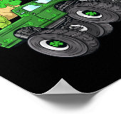 Poster Enfants Jour de la Saint Patrick T Rex équitation (Coin)