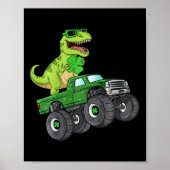 Poster Enfants Jour de la Saint Patrick T Rex équitation (Devant)