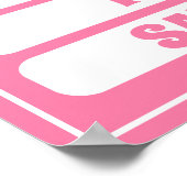 Poster Enfants Jours De La Semaine Rose Jolie Apprendre S (Coin)