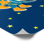 Poster Enfants Les astronautes aiment le voyage spatial (Coin)