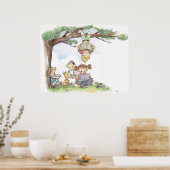 Poster Enfants lisant des livres (Cuisine)