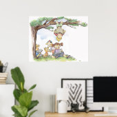 Poster Enfants lisant des livres (Bureau à domicile)