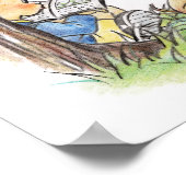 Poster Enfants lisant sous un arbre (Coin)