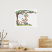 Poster Enfants lisant sous un arbre (Cuisine)