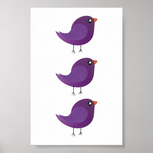 Poster Enfants mignonette birdy (Devant)