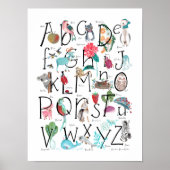 Poster Enfants mignons ABC Alphabet | Art mur pour enfant (Devant)