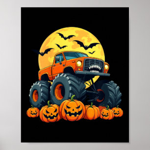 Poster Enfants Monster Camion Halloween Citrouille Jack O