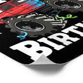 Poster Enfants Monster Camion Mon 2e anniversaire garçon  (Coin)