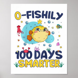Poster Enfants O-poissons 100 Jours Plus Smarteux 100 Jou