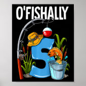 Poster Enfants O'fish 5 ans 5e anniversaire Pêche (Devant)
