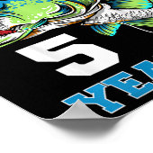 Poster Enfants Ofish 5 ans Pêcheur 5 ans Anniversaire (Coin)