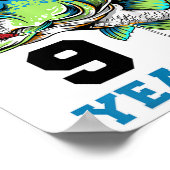 Poster Enfants O'fish 9 ans 9e anniversaire Pêche B (Coin)