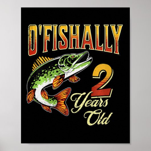 Poster Enfants O'Fishally 2 ans Pêche Thème 2ème Bir (Devant)