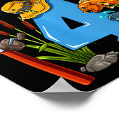 Poster Enfants O'Fishally 4 ans 4e anniversaire Pêche (Coin)