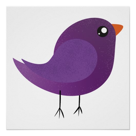 Poster Enfants oiseau mignon (Devant)
