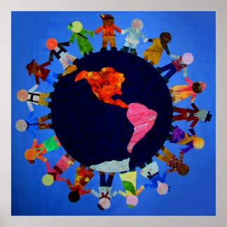 Poster Enfants pacifiques à travers le monde