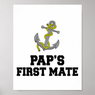 Poster Enfants Pap Premier Mate Grandson Petit-fille Bate