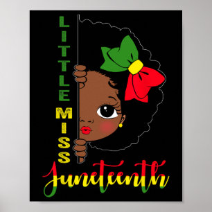 Poster Enfants Petite Mlle JunetDix Fille Jeune Noir Son