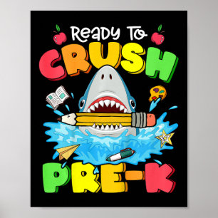 Poster Enfants Prêts À Écraser Le Requin Pré-k Ck À L'Éco